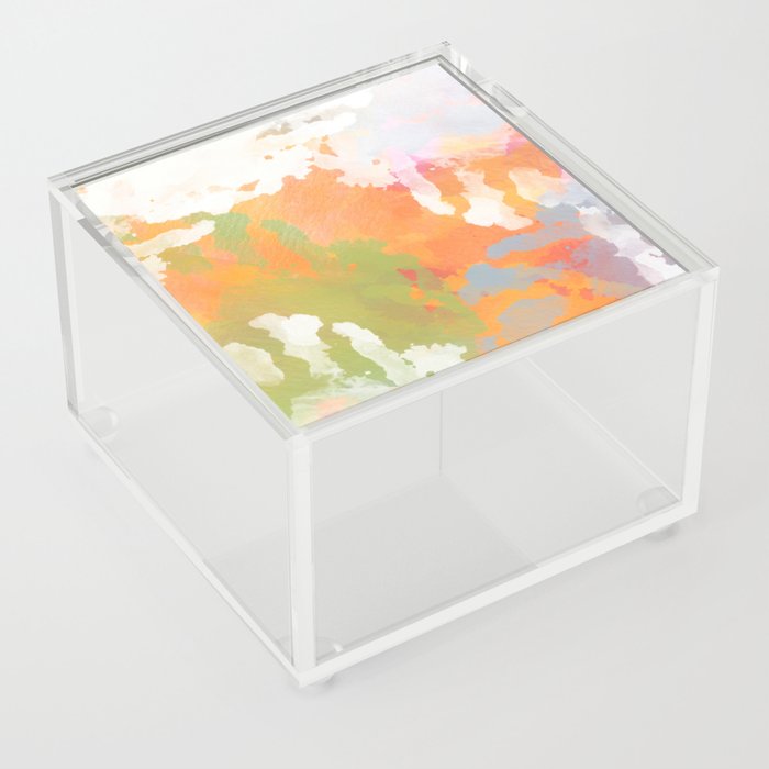 Watercolo Art Painting Acrylic Box By Evava Society6