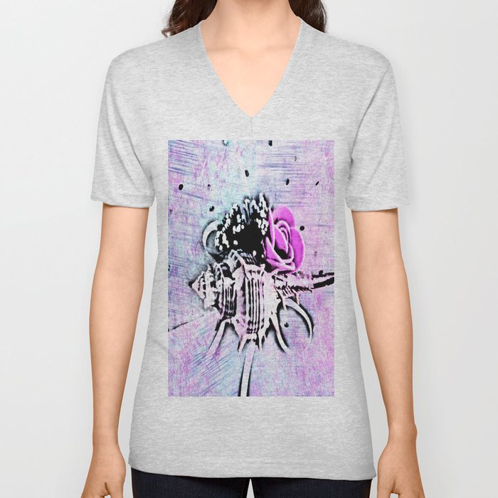 Vintage shell and rose V Neck T Shirt by ash rose | Society6