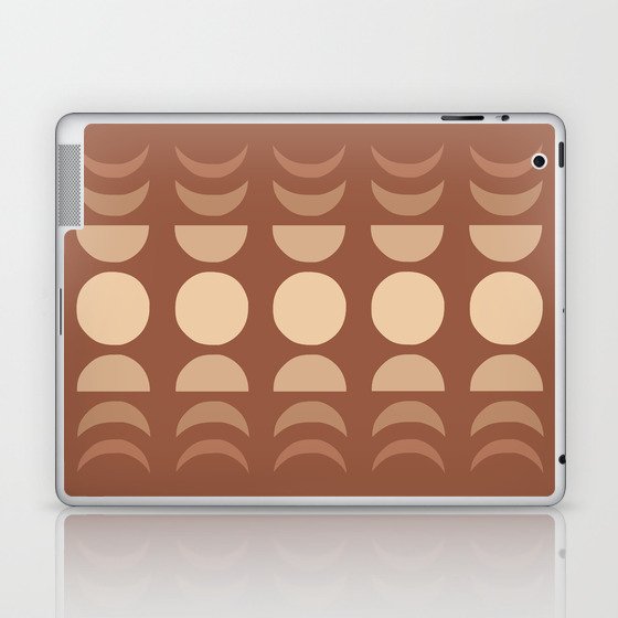 Moon Phases 2 in Shades of Terracotta and Beige Laptop & iPad Skin