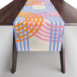 Underlying Serenity - 60s Retro Pattern of Arches Table Runner