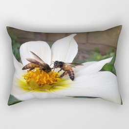 Bees at Work Rectangular Pillow