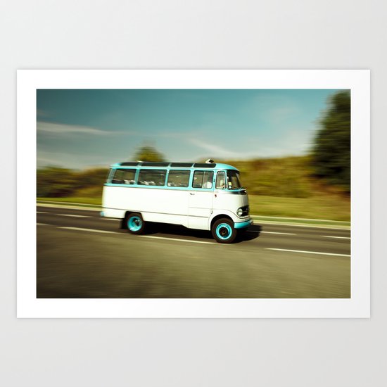 Mercedes Bus Oltimer O 319 Art Print