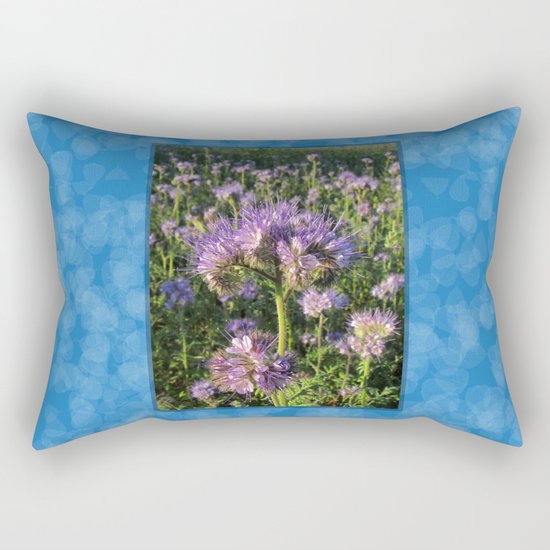 Blue flowers Rectangular Pillow