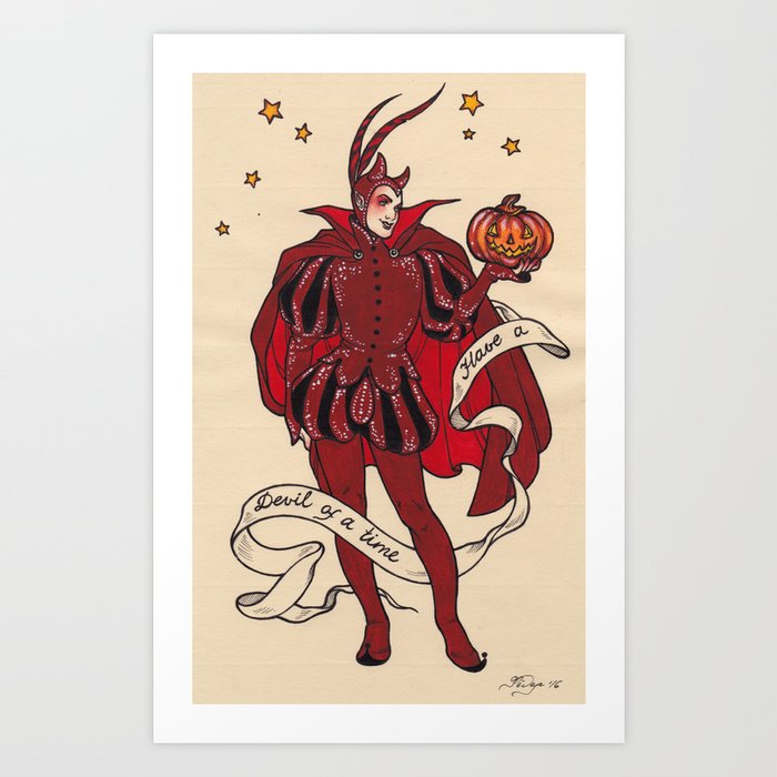 vintage devil art