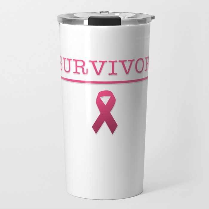 Survivor - Pink ribbon design Travel Mug