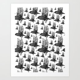 Flock of Starlings / Murmuration Art Print