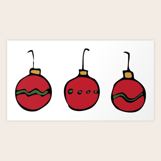 Christmas Ornaments Art Print