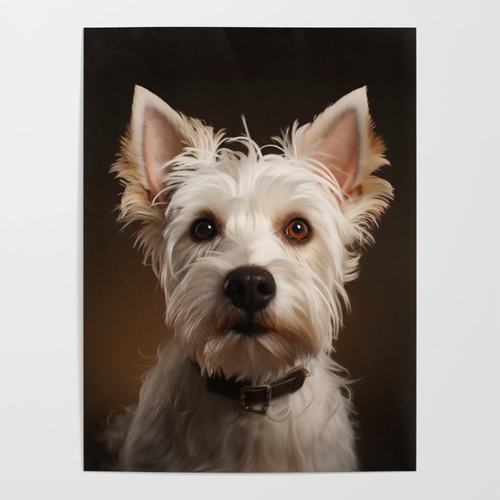 West Highland Terrier Portrait Poster