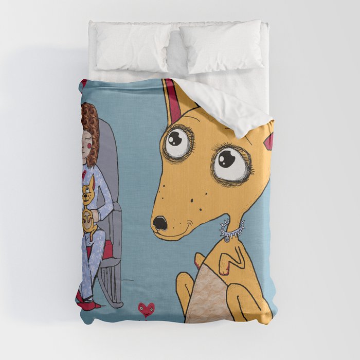 hygge = a warm chihuahua / chihuahuas dog in your lap Duvet Cover