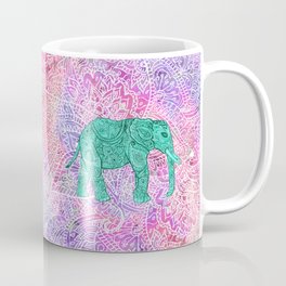 Elephant in Paisley Dream Coffee Mug