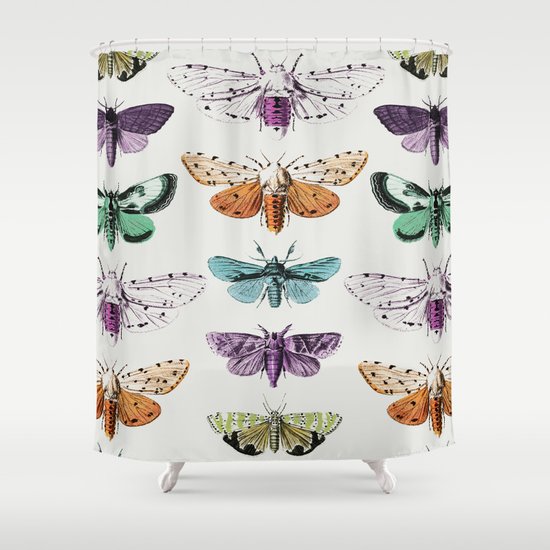 Techno-Moth Collection Shower Curtain