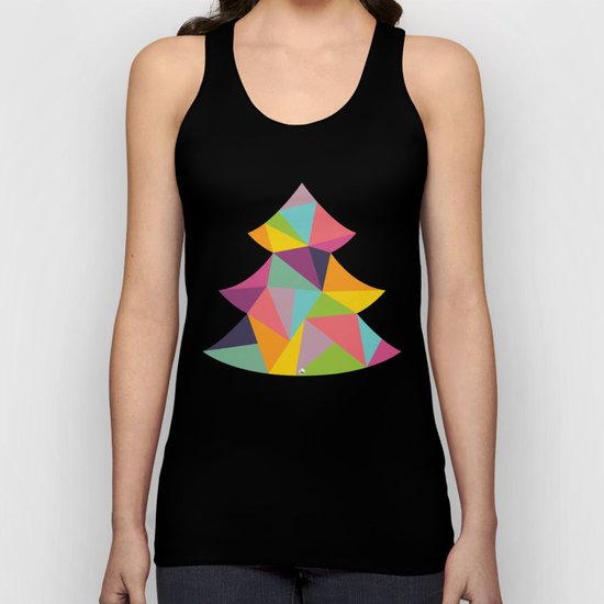 Colourful Christmas Tree Unisex Tank Top