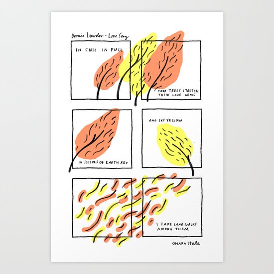 DENISE LEVERTOV - LOVE SONG Art Print