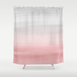 Touching Blush Gray Watercolor Abstract #1 #painting #decor #art #society6 Shower Curtain