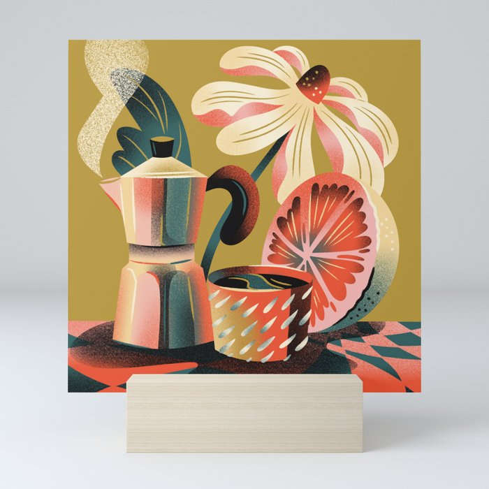 Coffee & Grapefruit Mini Art Print