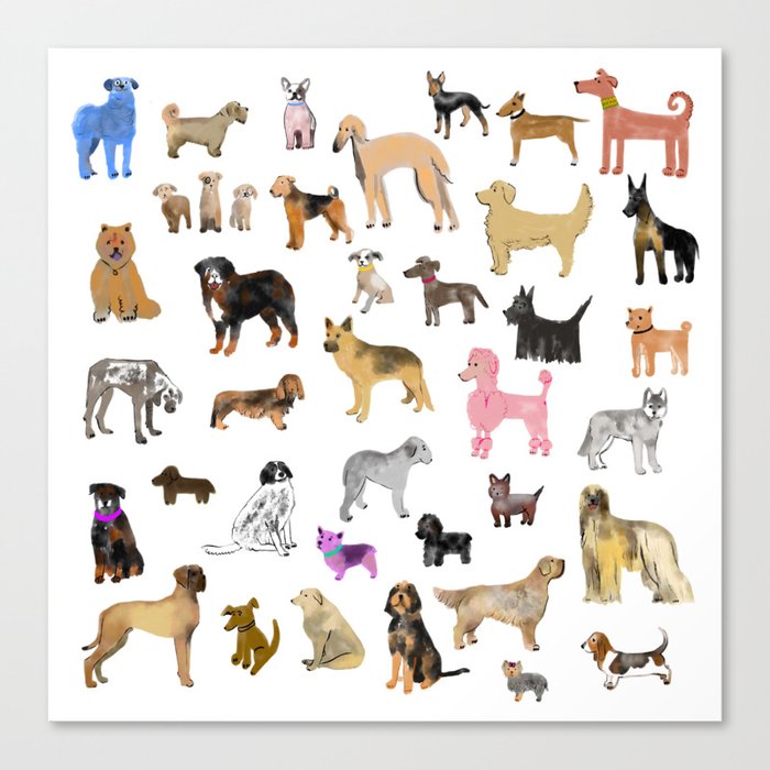 Dogs Canvas Print