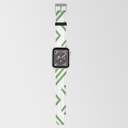 Green and White Chevron Arrow Pattern Pairs DE 2022 Trending Color Golf Course DE5601 Apple Watch Band