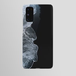Waves on a black sand beach in iceland - minimalist Landscape Photography Android Case | Landscape, Wave, Beach, Curated, Minimalist, Nature, Travel, Water, Iceland, Moody 