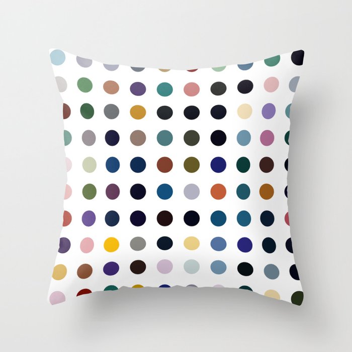 Gyhldeptis - Colorful Abstract Dots Art Throw Pillow