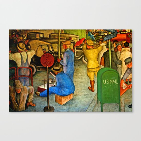 Men At Work Canvas Print By Visualartbyjoseph Society6