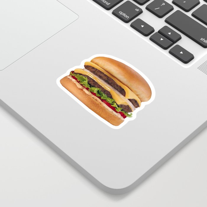Hamburger - Double Double Cheeseburger,  with lettuce and Onions Sticker