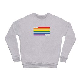 Love Wins Rainbow Flag LGBT LGBTQ Pride Crewneck Sweatshirt