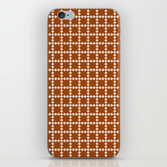 Geometric retro orange pattern iPhone Skin