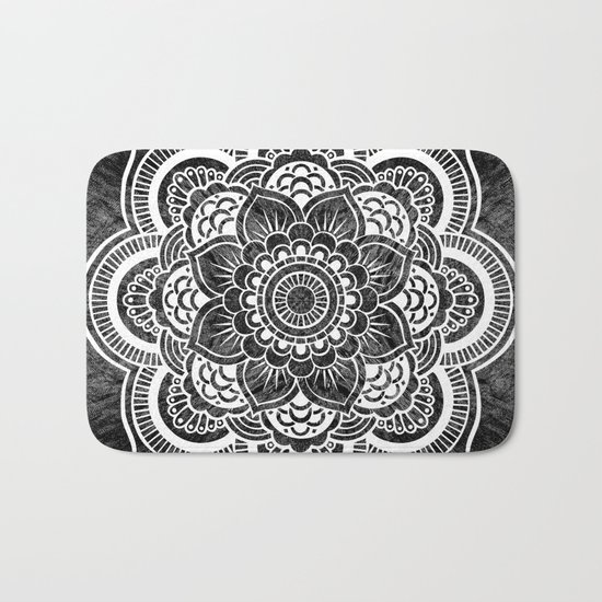 Mandala Slate Gray Colorburst Bath Mat