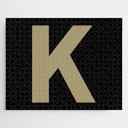 Letter K (Sand & Black) Jigsaw Puzzle