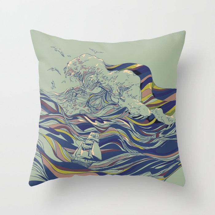 OCEAN AND LOVE Throw Pillow