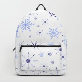 Christmas Pattern Floral Snowflake Purple Backpack