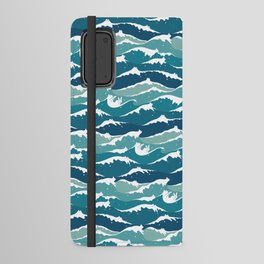 Cat waves pattern Android Wallet Case