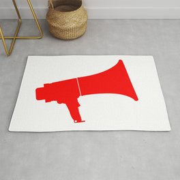 Red Isolated Megaphone Rug
