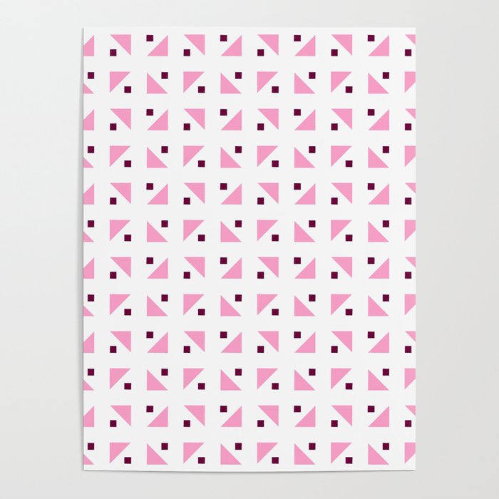 Optical pattern 187 pink Poster