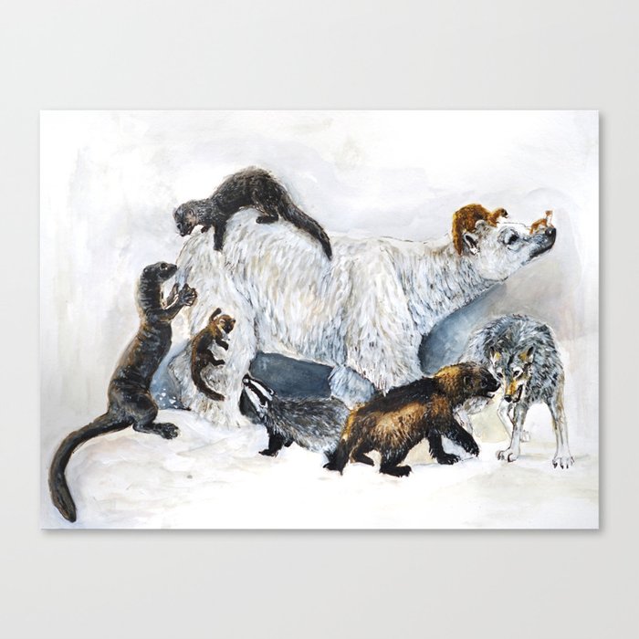 Awesome mustelids Canvas Print