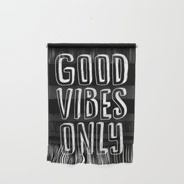 Good Vibes Only black-white typography poster black and white design bedroom wall home decor canvas Wall Hanging
