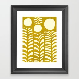 Abstract-botanical 31 yellow Framed Art Print