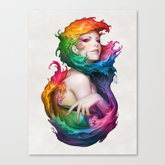 Angel of Colors Canvas Print