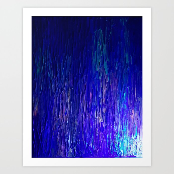 'Downpo'range' in Blue Light Art Print