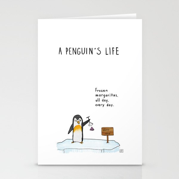A penguin's life Stationery Cards