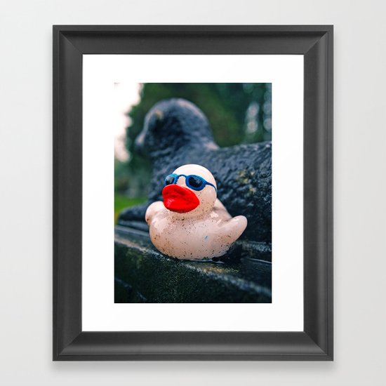 Graveyard duck Framed Art Print