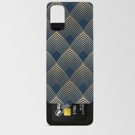 Navy and Gold Geo Art Deco Pattern Android Card Case
