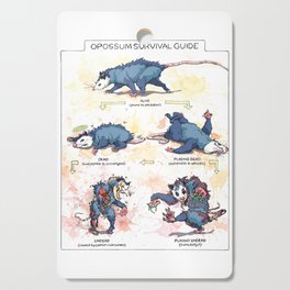 Opossum Survival Guide Cutting Board
