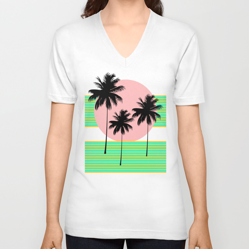 Hello California - Sunny Dreams Unisex V-Neck T-shirt by silverpegasus