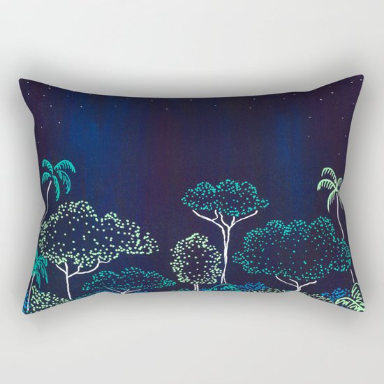 Night Jungle Darkness Rectangular Pillow