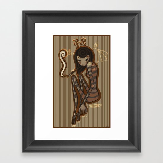 Smoke Framed Art Print