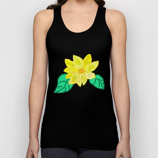 Painted Flower Unisex Tank Top