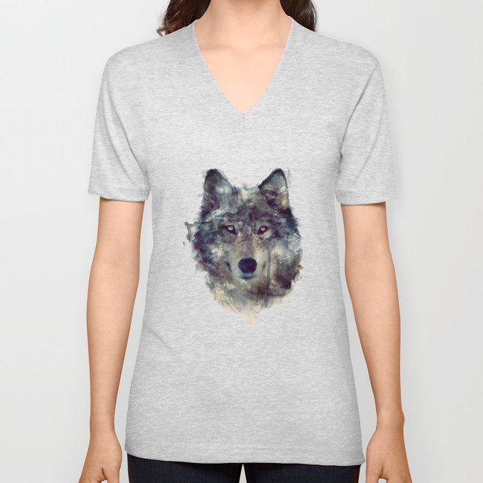 Wolf // Persevere  V Neck T Shirt