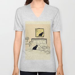 a cat and his mother relax V Neck T Shirt