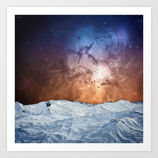 Cosmic Winter Landscape Art Print